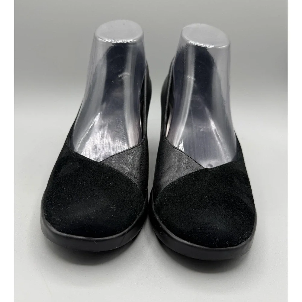Dansko Tuttie Black Leather Suede Slip-On Comfort Pump Shoes Size 40/US 9.5 - 10